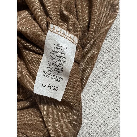 Vintage One West Brown Gold Top Large - Picture 7 of 8